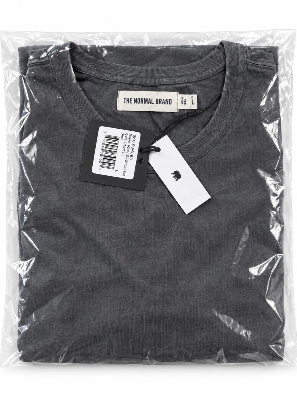 The Normal Brand Men's Charcoal V-Neck Short Sleeve Tee